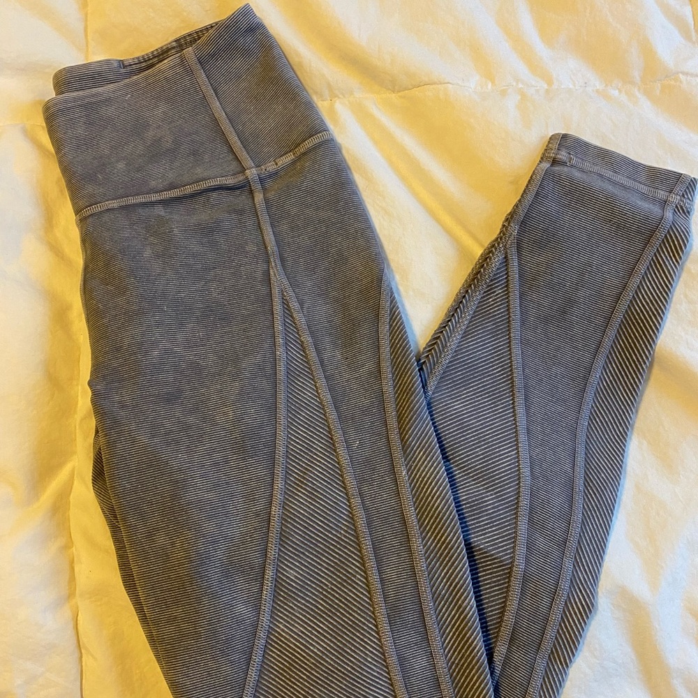 Lululemon ribbed leggings. Barre3 collab.